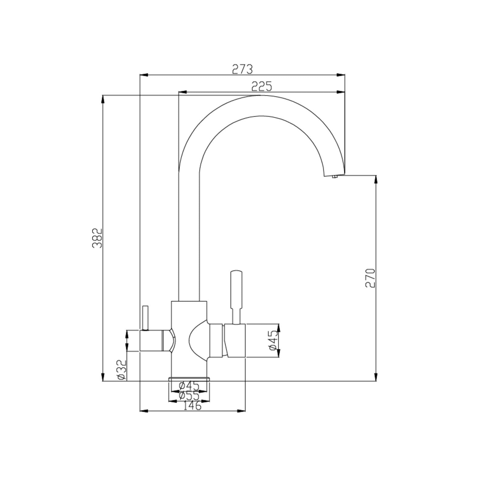 Triflow Filter Tap Black Round - Aquaclear.ie